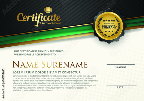 certificate template with luxury and elegant texture modern pattern,diploma,Vector illustration