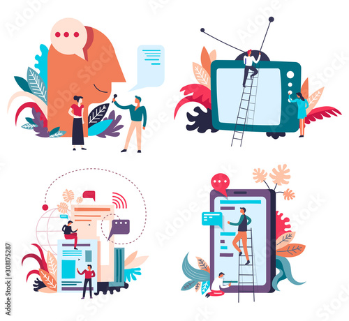 News and information broadcasting via devices and media outlets