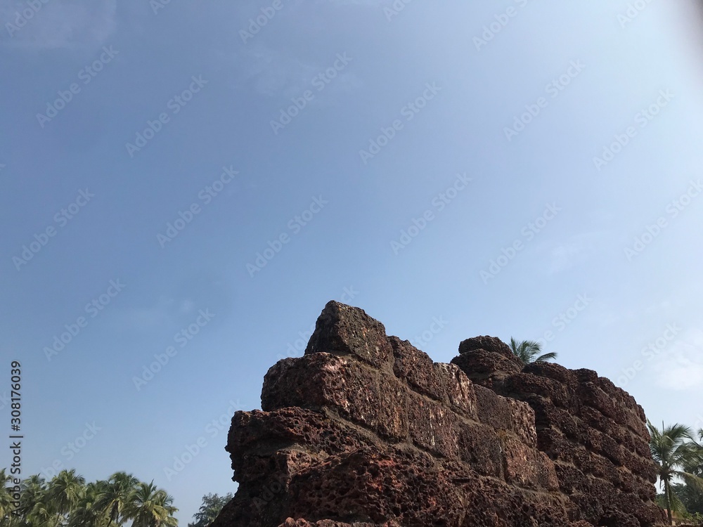 rock walls and the sky