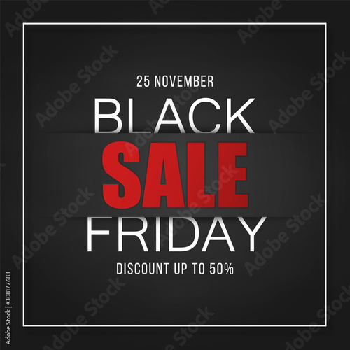 black friday sale vector banner special promo