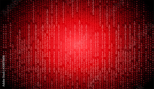 red binary cyber circuit future technology concept background