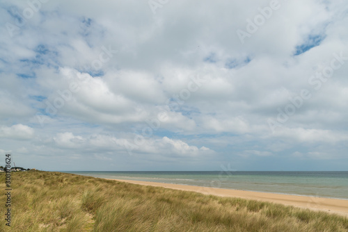 The beach of Biville sur mer  Normandy  France