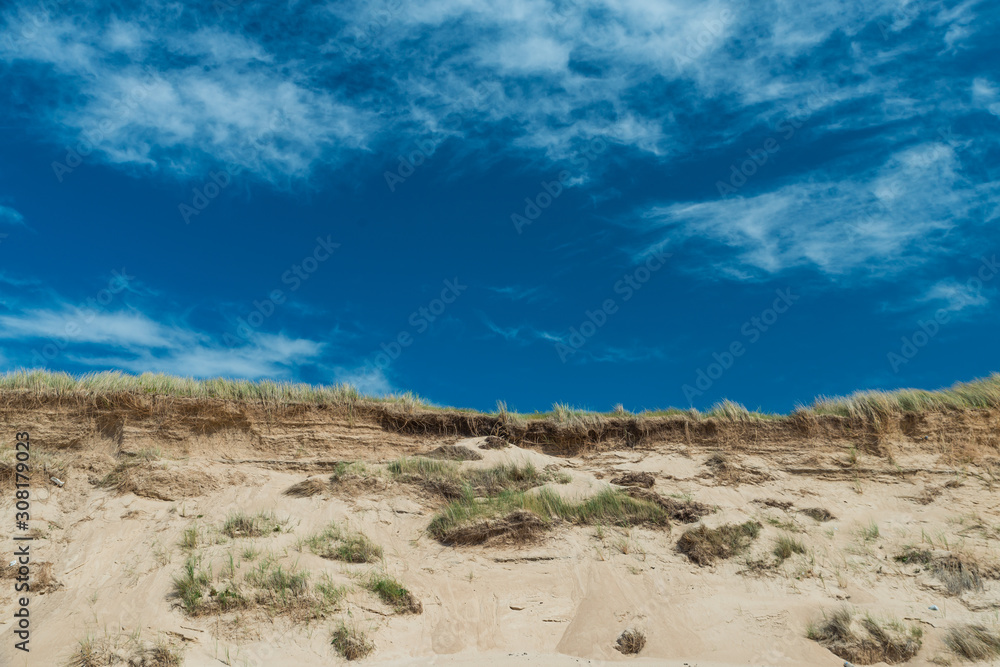 The dunes of Biville sur mer, Normandy, France