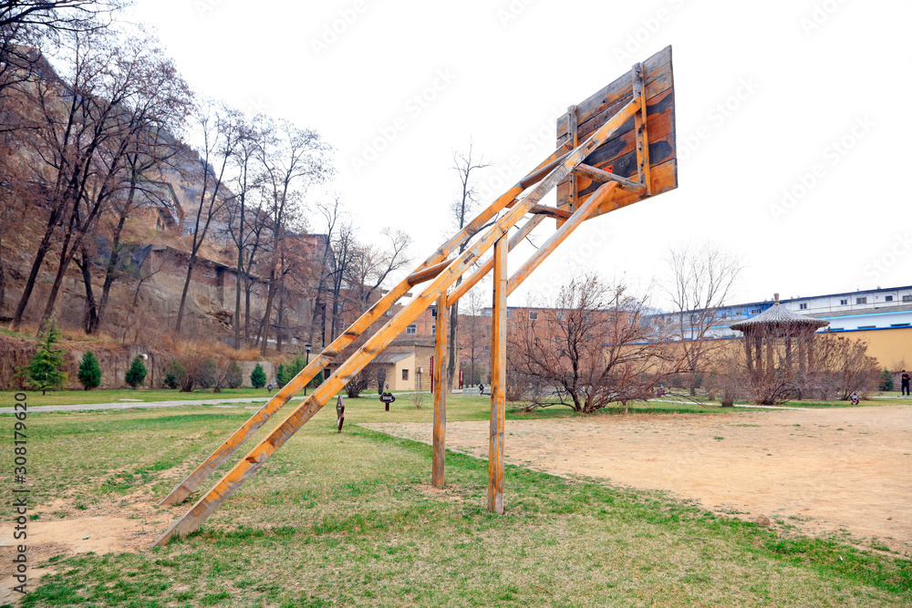 Fototapeta premium wooden basketball hoop