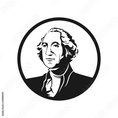 vector of George washington logo design eps format