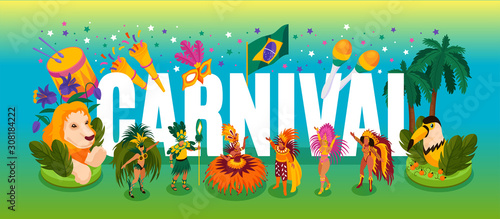 Brazilian Dancing Carnival Concept