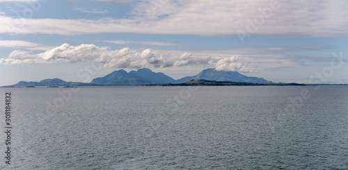 fjord island landscape  Hamnoya  Norway