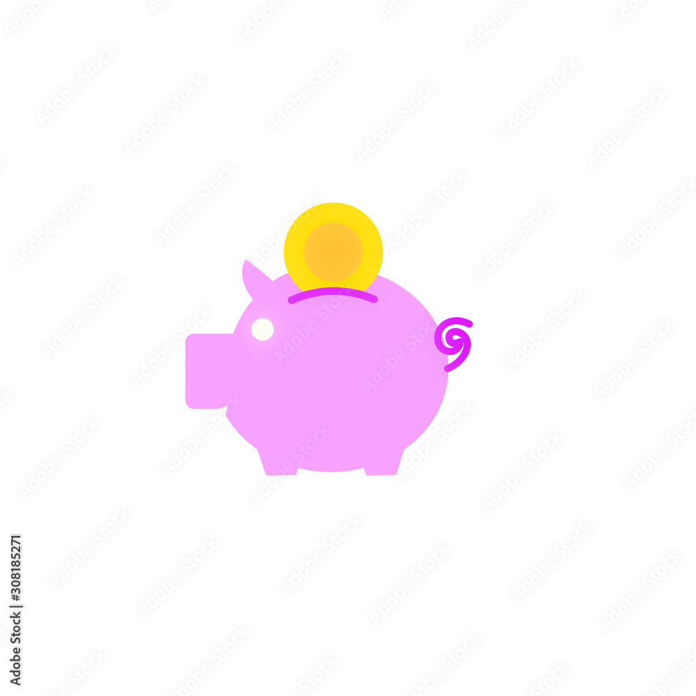 piggy bank with gold coins piggy bank with gold coins
