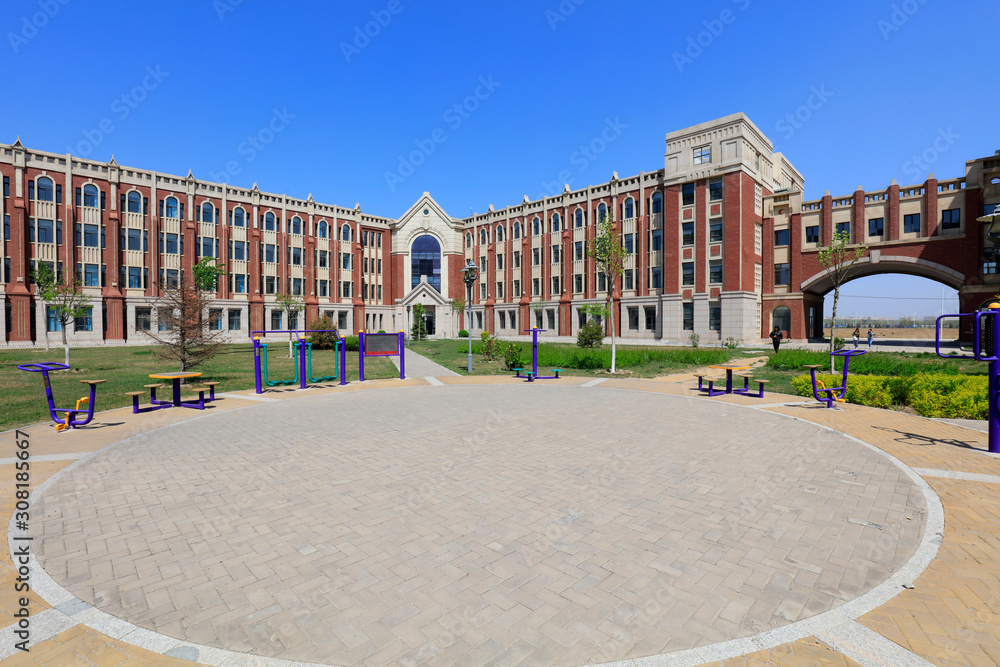 Campus Scenery of Tangshan Polytechnic College, Tangshan City, Hebei Province, China
