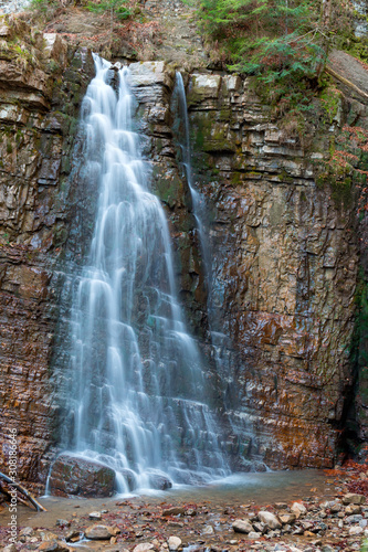 Maniava waterfall is the highest waterfall in the Carpathians