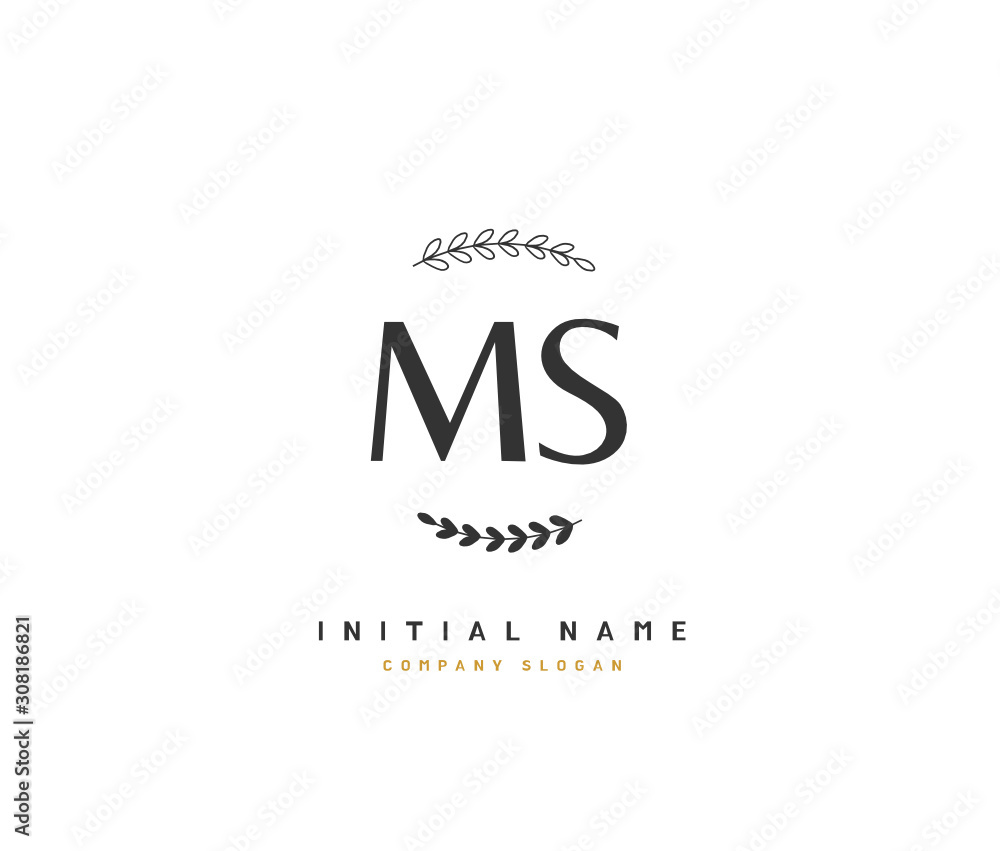 M S MS Beauty vector initial logo, handwriting logo of initial signature, wedding, fashion, jewerly, boutique, floral and botanical with creative template for any company or business. M S MS Beauty vector initial logo, handwriting logo of initial signature, wedding, fashion, jewerly, boutique, floral and botanical with creative template for any company or business.