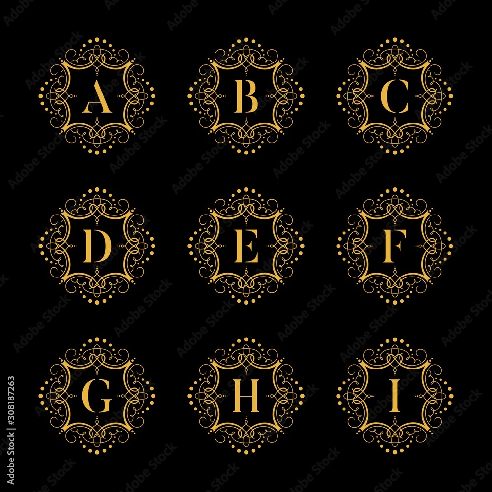 Letters alphabet with floral Letters alphabet with floral
