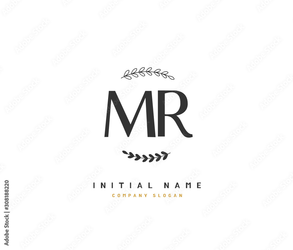 M R MR Beauty vector initial logo, handwriting logo of initial signature, wedding, fashion, jewerly, boutique, floral and botanical with creative template for any company or business. M R MR Beauty vector initial logo, handwriting logo of initial signature, wedding, fashion, jewerly, boutique, floral and botanical with creative template for any company or business.