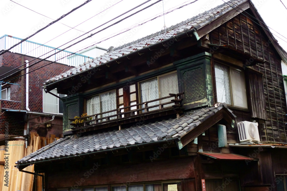 日本のアンティークな伝統の住宅、住居