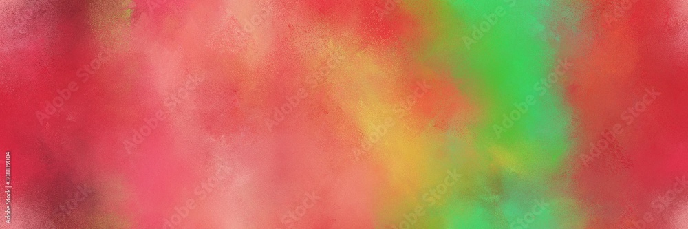 background texture. indian red, medium sea green and yellow green colored vintage abstract painted background with space for text or image. can be used as header or banner