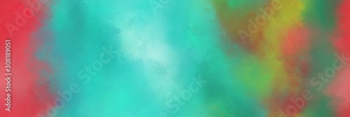 textured background. abstract painting background texture with light sea green, medium turquoise and indian red colors and space for text or image. can be used as header or banner