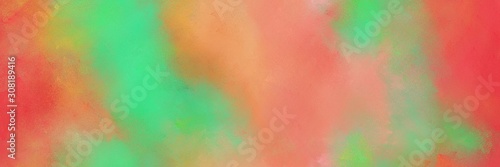 background texture. dark khaki, dark salmon and pastel green colored vintage abstract painted background with space for text or image. can be used as header or banner