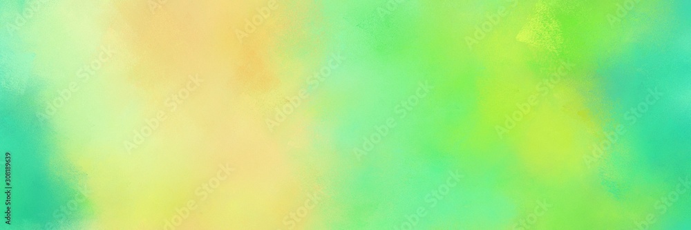 background texture. pale green, khaki and medium aqua marine colored vintage abstract painted background with space for text or image. can be used as header or banner