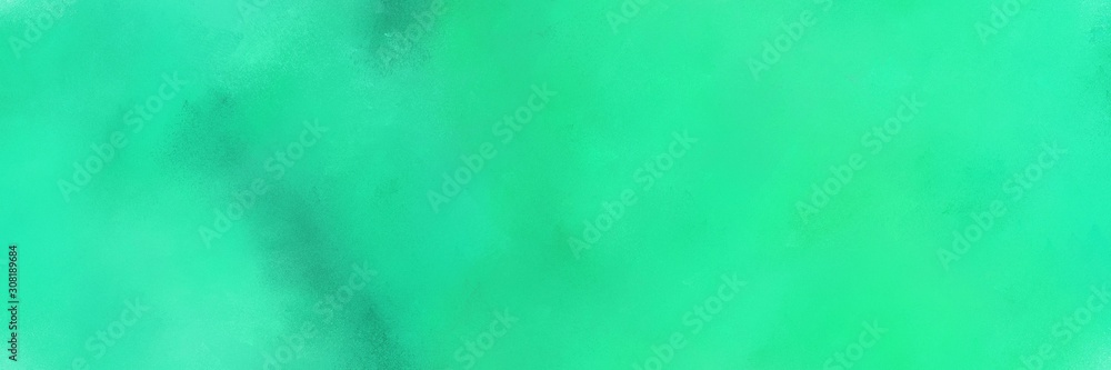 background texture. vintage abstract painted background with medium spring green and light sea green colors and space for text or image. can be used as header or banner