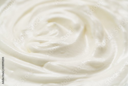 Closeup of yogurt or cream swirl