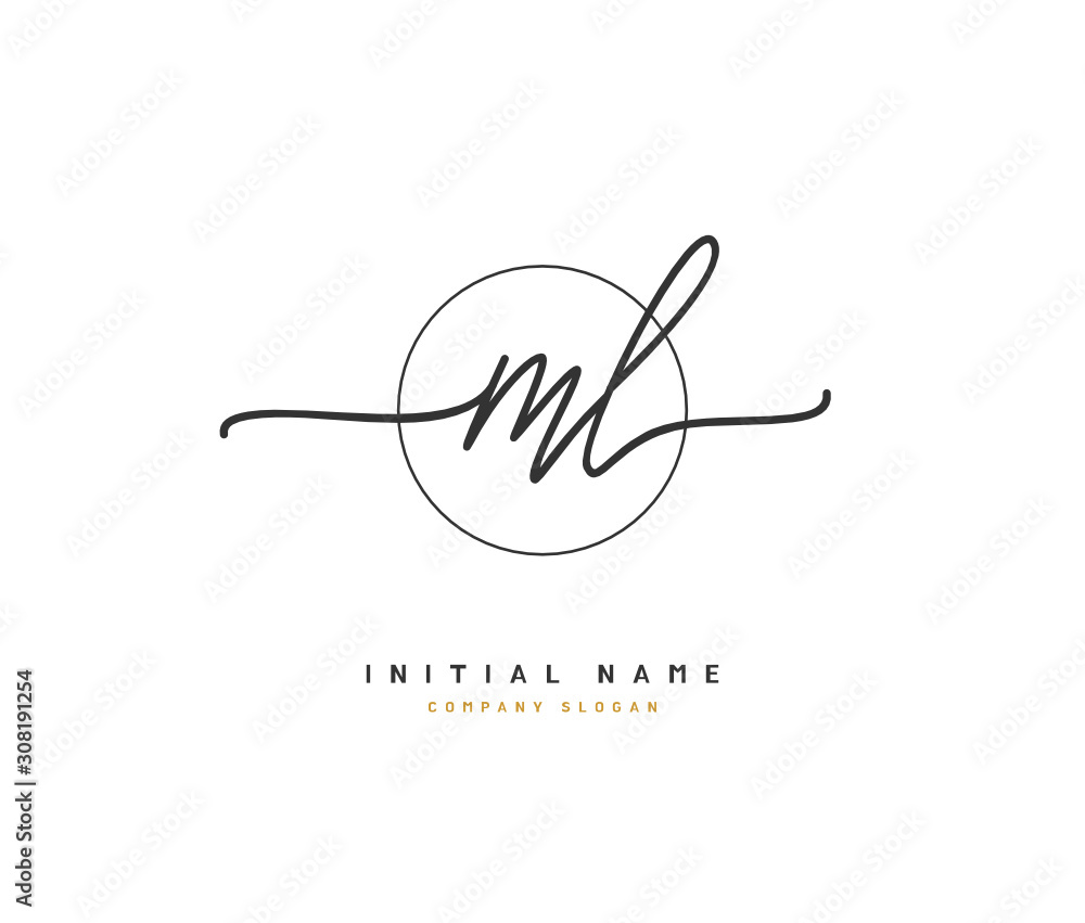 M L ML Beauty vector initial logo, handwriting logo of initial signature, wedding, fashion, jewerly, boutique, floral and botanical with creative template for any company or business. M L ML Beauty vector initial logo, handwriting logo of initial signature, wedding, fashion, jewerly, boutique, floral and botanical with creative template for any company or business.