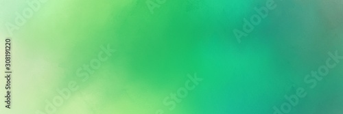 abstract painting background texture with medium sea green, tea green and pastel green colors and space for text or image. can be used as header or banner
