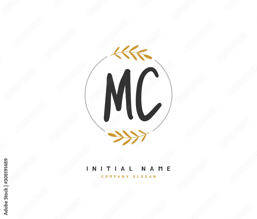 M C MC Beauty vector initial logo, handwriting logo of initial signature, wedding, fashion, jewerly, boutique, floral and botanical with creative template for any company or business. M C MC Beauty vector initial logo, handwriting logo of initial signature, wedding, fashion, jewerly, boutique, floral and botanical with creative template for any company or business.