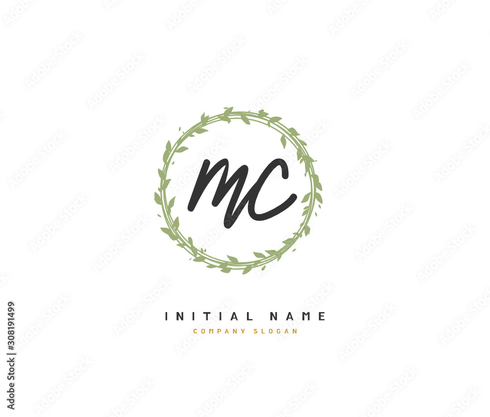 M C MC Beauty vector initial logo, handwriting logo of initial signature, wedding, fashion, jewerly, boutique, floral and botanical with creative template for any company or business. M C MC Beauty vector initial logo, handwriting logo of initial signature, wedding, fashion, jewerly, boutique, floral and botanical with creative template for any company or business.