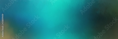 vintage abstract painted background with teal blue, teal and very dark blue colors and space for text or image. can be used as header or banner