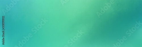 light sea green, dark cyan and teal blue colored vintage abstract painted background with space for text or image. can be used as header or banner