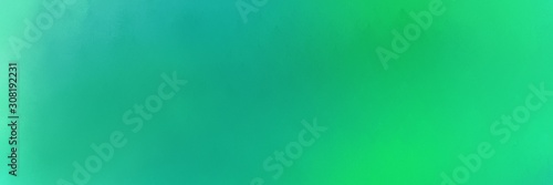 light sea green, medium sea green and medium turquoise colored vintage abstract painted background with space for text or image. can be used as header or banner