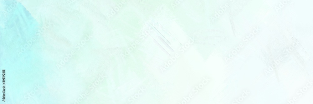 abstract painting background graphic with alice blue, pale turquoise and light cyan colors and space for text or image. can be used as header or banner