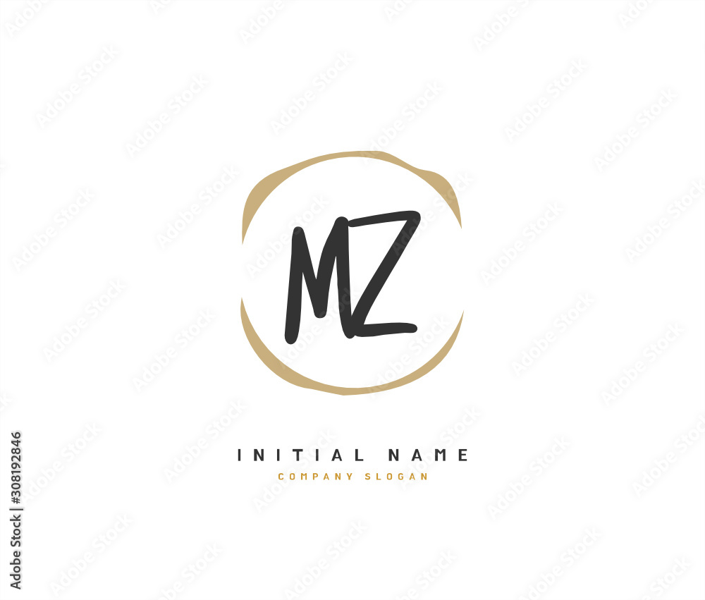 M Z MZ Beauty vector initial logo, handwriting logo of initial signature, wedding, fashion, jewerly, boutique, floral and botanical with creative template for any company or business. M Z MZ Beauty vector initial logo, handwriting logo of initial signature, wedding, fashion, jewerly, boutique, floral and botanical with creative template for any company or business.