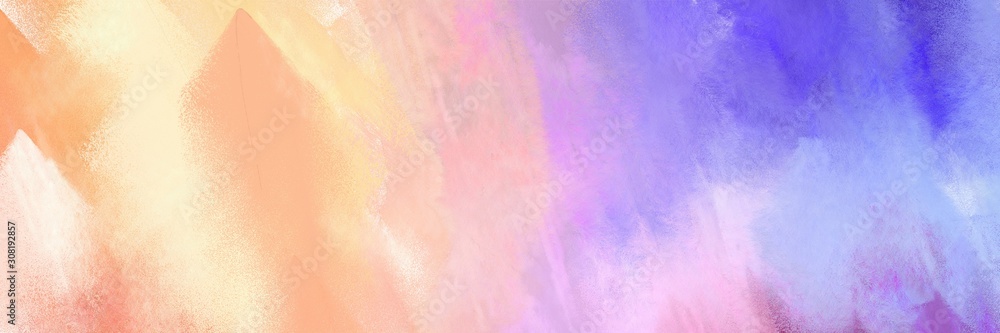 abstract painting background graphic with baby pink, medium slate blue and slate blue colors and space for text or image. can be used as header or banner