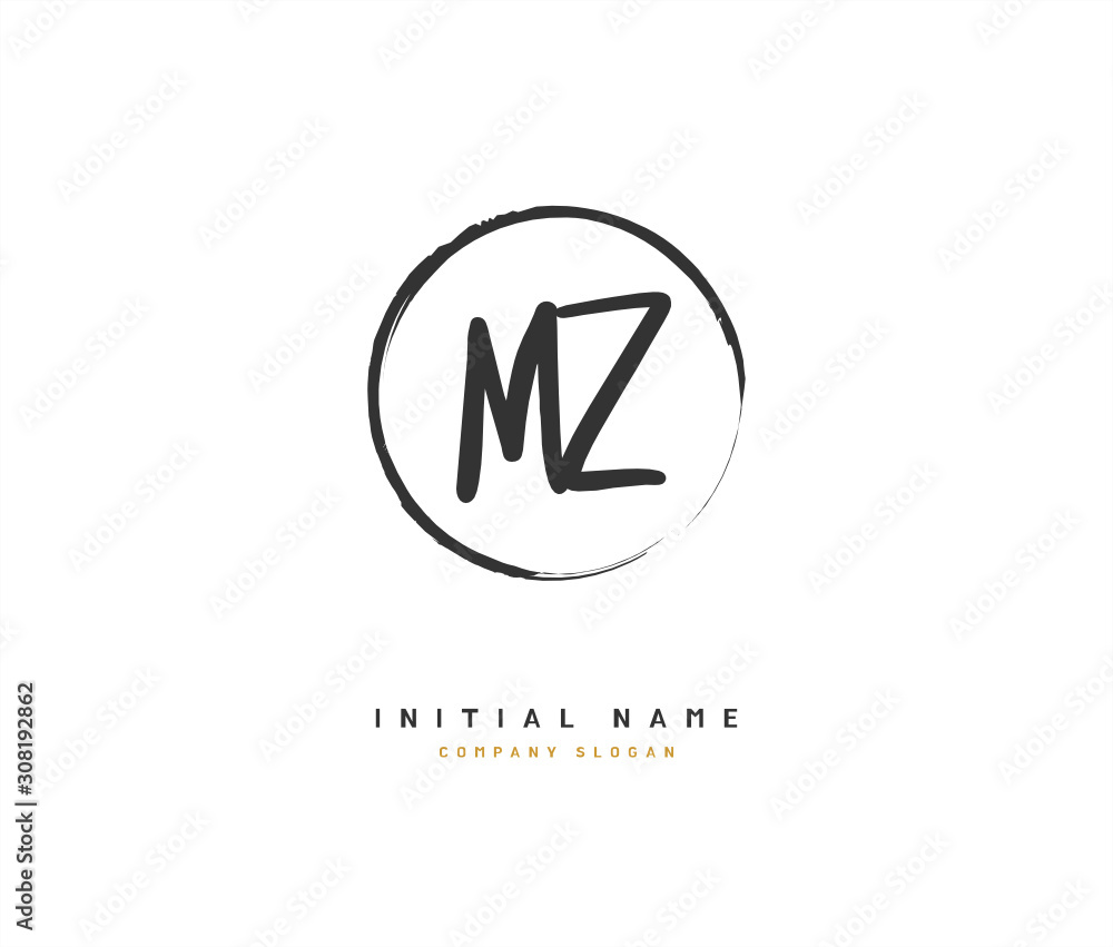 M Z MZ Beauty vector initial logo, handwriting logo of initial signature, wedding, fashion, jewerly, boutique, floral and botanical with creative template for any company or business. M Z MZ Beauty vector initial logo, handwriting logo of initial signature, wedding, fashion, jewerly, boutique, floral and botanical with creative template for any company or business.