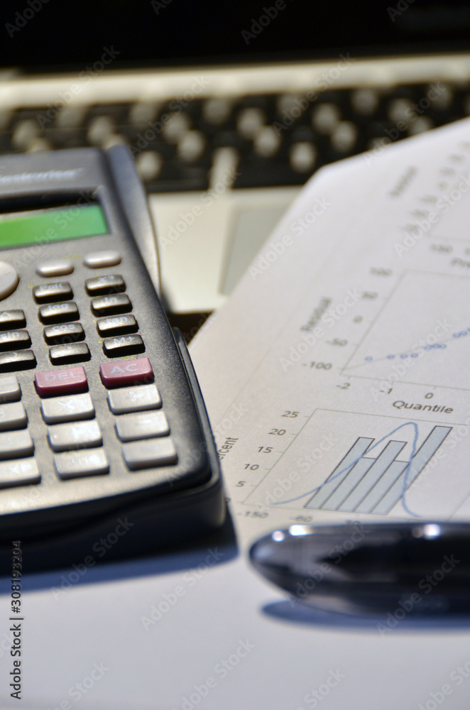 bar chart data documents analysis using calculator, potrait bar chart data documents analysis using calculator, potrait