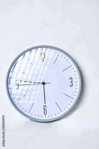 Modern Clock on white background