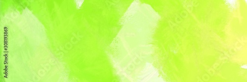 abstract painting background texture with green yellow, khaki and lemon chiffon colors and space for text or image. can be used as header or banner