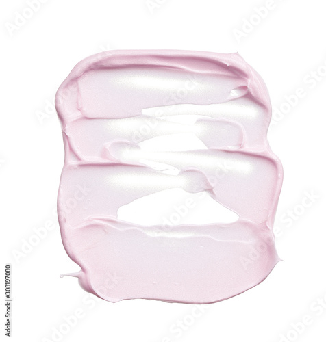 Wallpaper Mural Gently pink strokes and texture of face cream or acrylic paint isolated on white background Torontodigital.ca