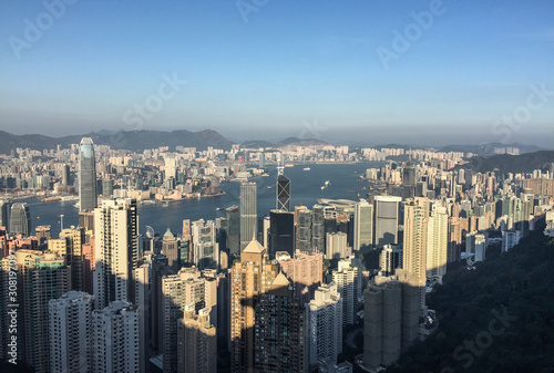Aerial view of Hong Kong Bay