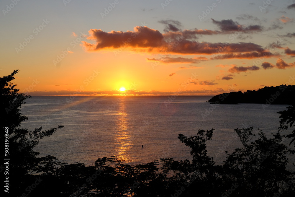 Saint Vincent And Grenadines sunset, Caribbean