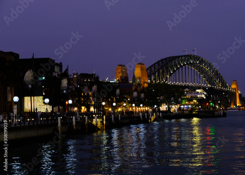 sydney harbour bridge at night © yingjie