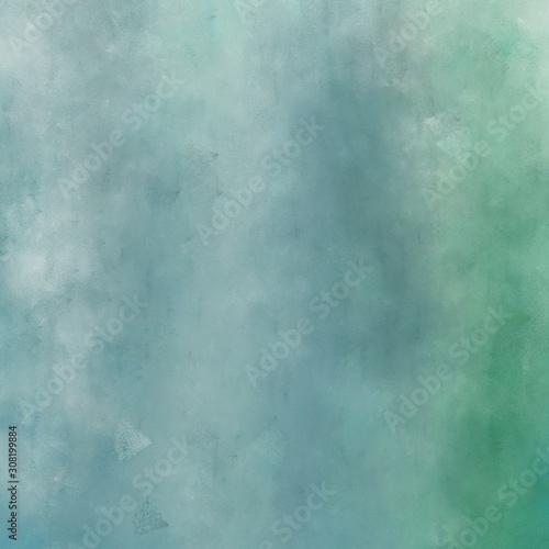 quadratic graphic format abstract cadet blue, pastel blue and blue chill colored diffuse painted background. can be used as texture, background element or wallpaper © Eigens