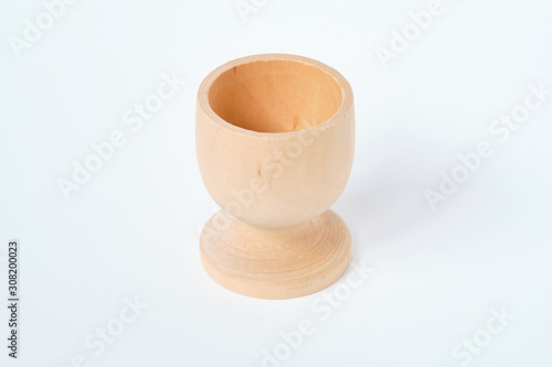 empty wooden egg cup