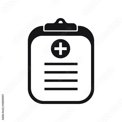 Medical insurance icon in flat style. vector illustration