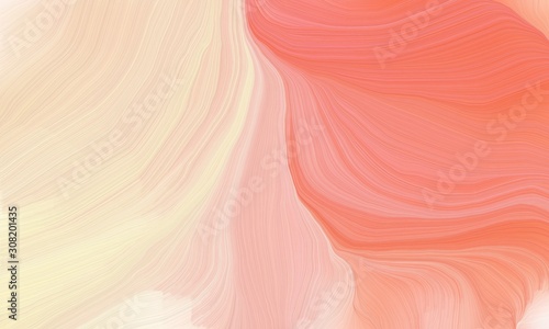 contemporary waves design with peach puff, bisque and salmon color