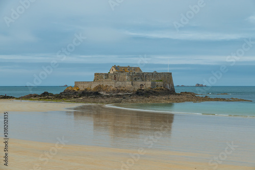 Fortress on the coast (Petit Bé, St. Malo, Brittany, France)