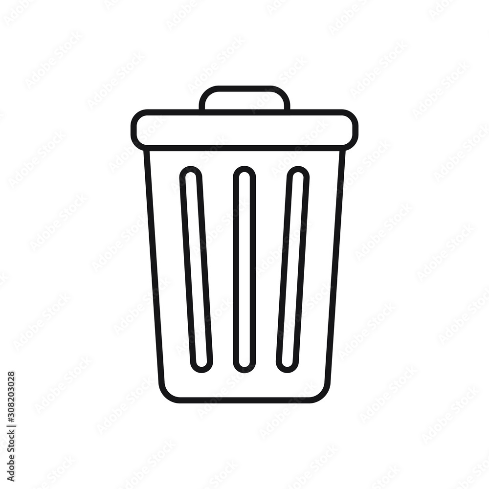 trash can icon flat design. vector illustration trash can icon flat design. vector illustration