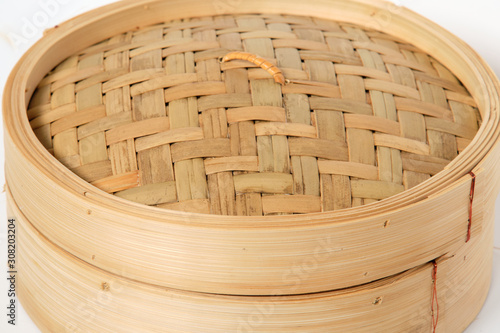 closed bamboo steamer