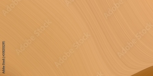 smooth swirl waves background illustration with sandy brown, sienna and peru color